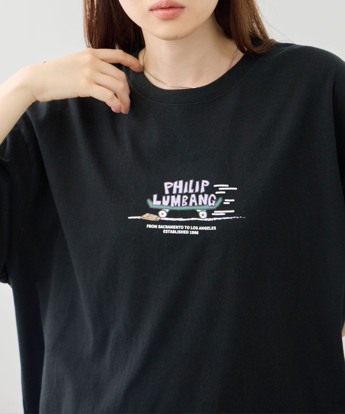 Philip Lumbang スケートボード グラフィック 半袖Tシャツ メンズ メール便 対応商品