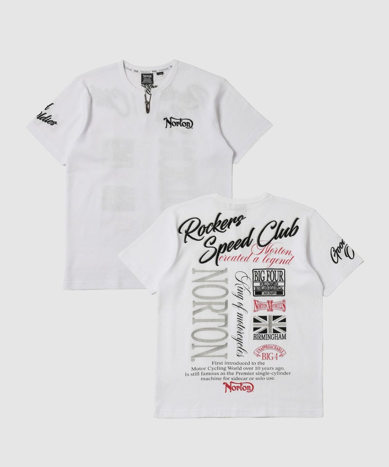 Norton  バックロゴプリント サーマルキーネック半袖Tシャツ メンズ メール便 対応商品商品画像-2