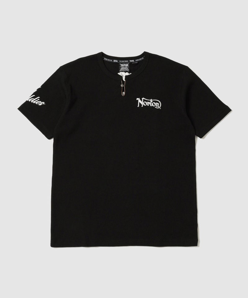 Norton バックロゴプリント サーマルキーネック半袖Tシャツ メンズ メール便 対応商品商品画像-3