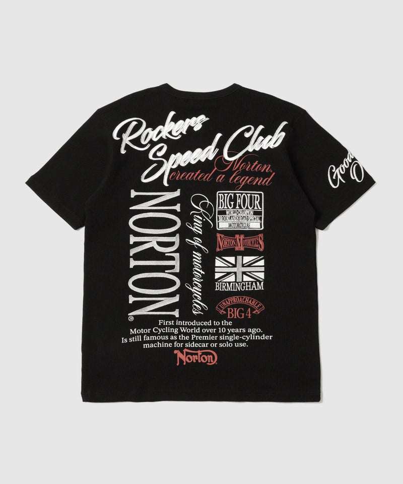 Norton  バックロゴプリント サーマルキーネック半袖Tシャツ メンズ メール便 対応商品商品画像-5