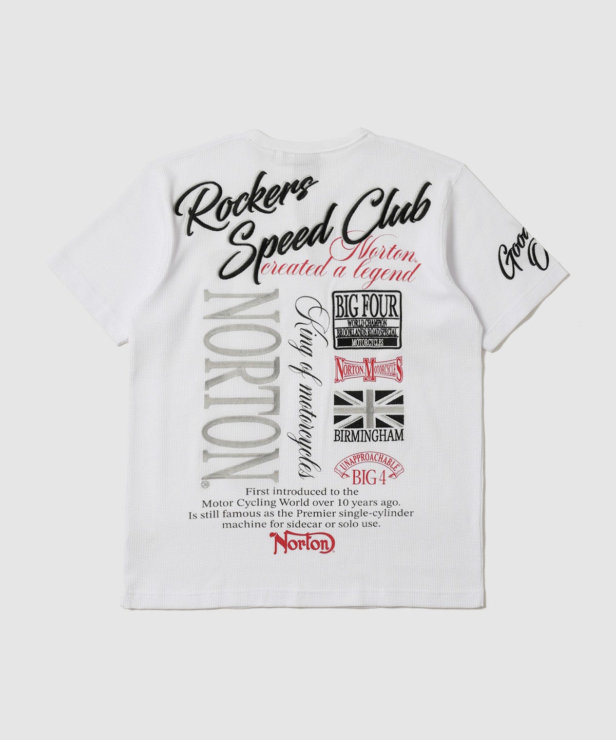 Norton バックロゴプリント サーマルキーネック半袖Tシャツ メンズ メール便 対応商品