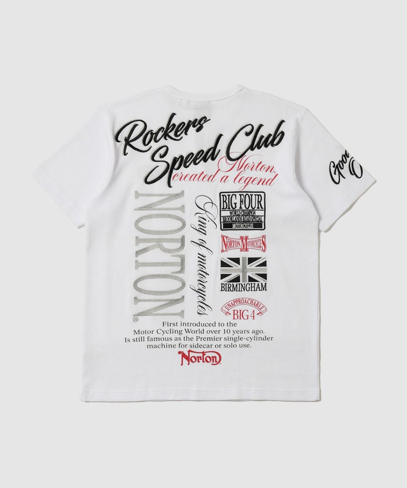 Norton バックロゴプリント サーマルキーネック半袖Tシャツ メンズ メール便 対応商品商品画像-6