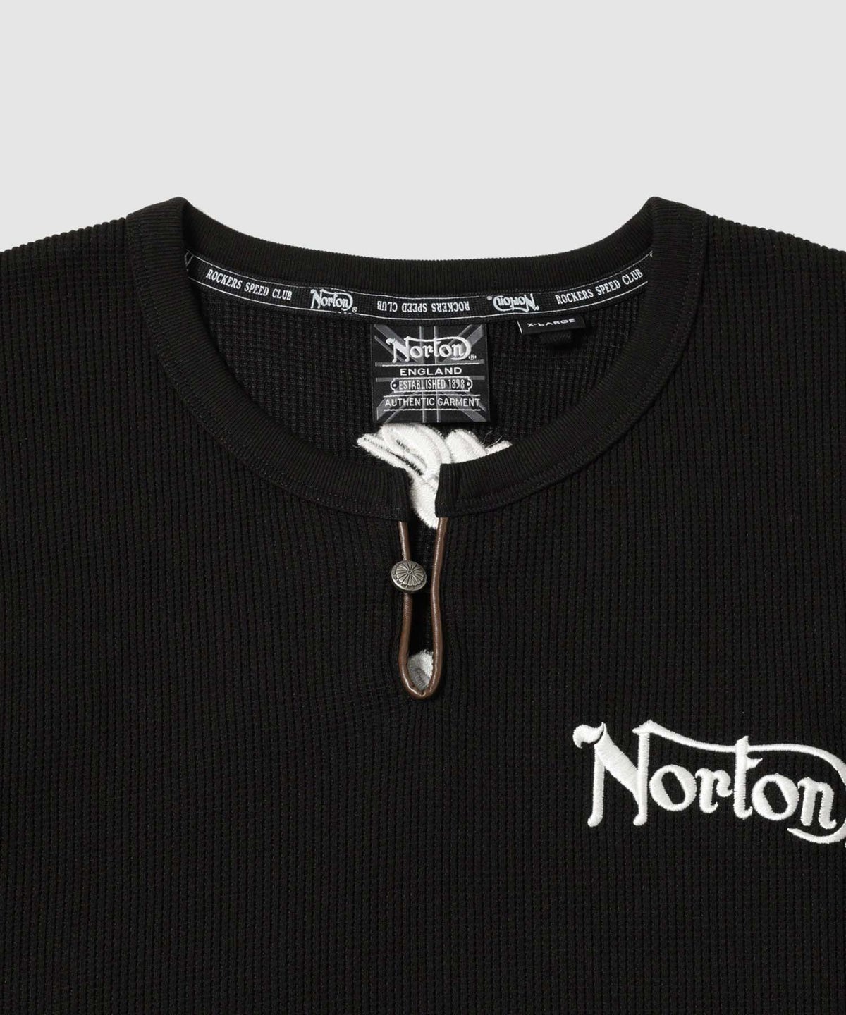 Norton バックロゴプリント サーマルキーネック半袖Tシャツ メンズ メール便 対応商品
