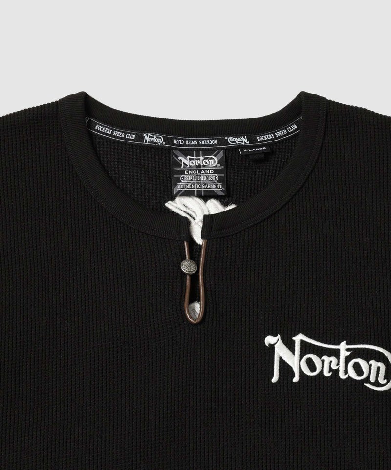 Norton バックロゴプリント サーマルキーネック半袖Tシャツ メンズ メール便 対応商品商品画像-7