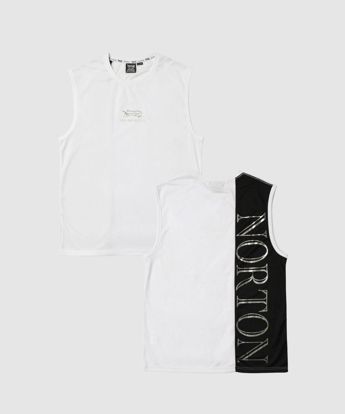 Norton パネル切替 バックロゴプリント アメリカンスリーブTシャツ メンズ メール便 対応商品