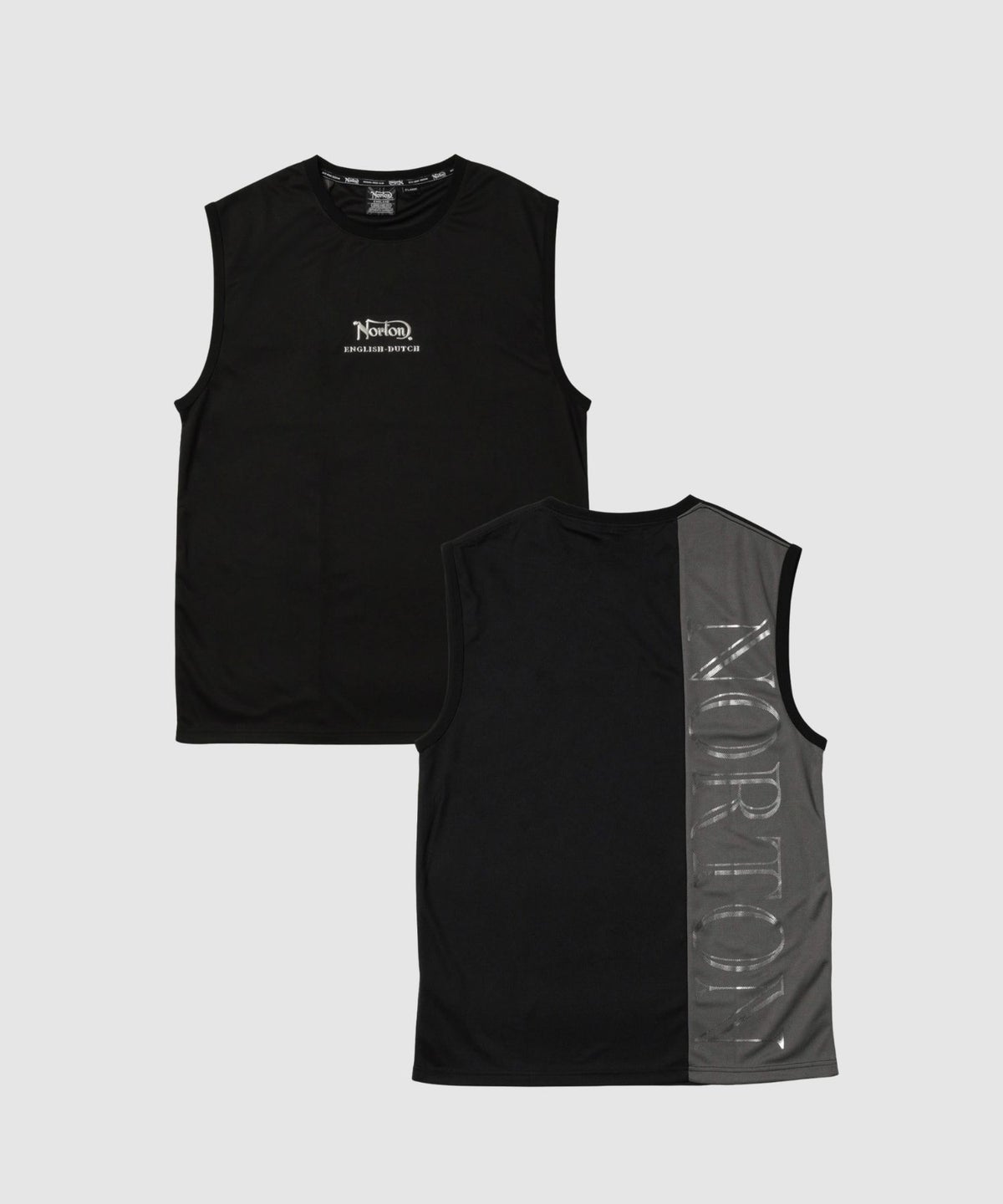 Norton パネル切替 バックロゴプリント アメリカンスリーブTシャツ メンズ メール便 対応商品
