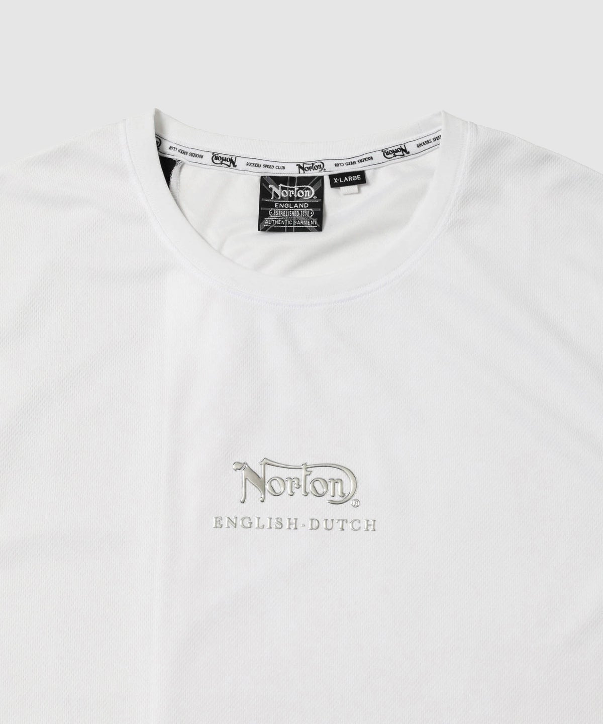 Norton パネル切替 バックロゴプリント アメリカンスリーブTシャツ メンズ メール便 対応商品