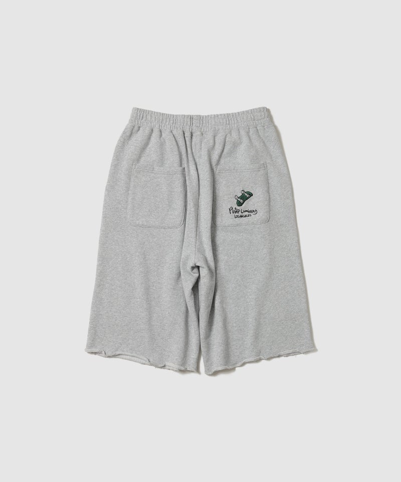 Philip Lumbang ヴィンテージ加工ダブルニースウェットハーフパンツ メンズ商品画像-3