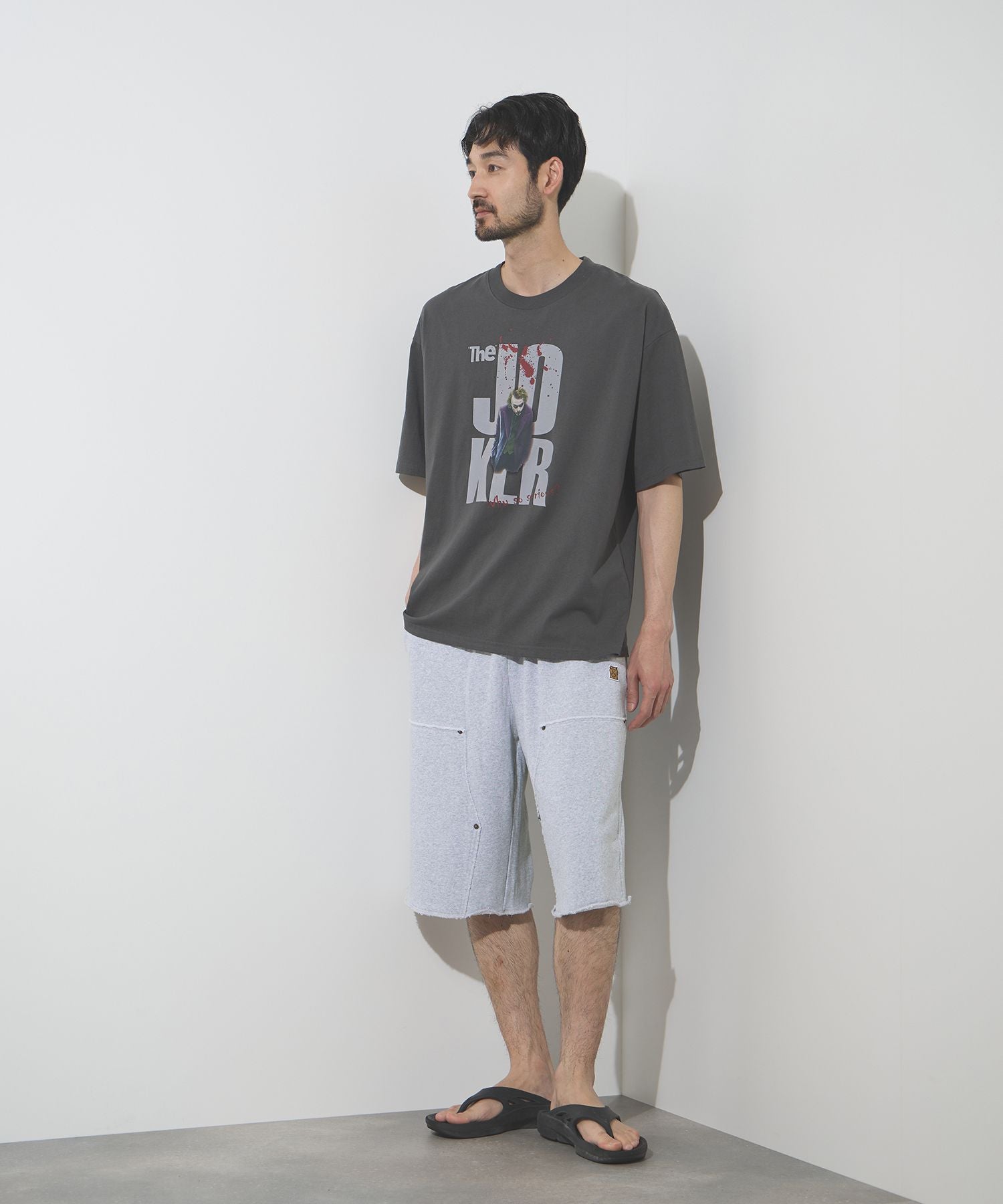Philip Lumbang ヴィンテージ加工ダブルニースウェットハーフパンツ メンズ