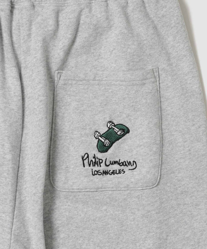 Philip Lumbang  ヴィンテージ加工ダブルニースウェットハーフパンツ メンズ商品画像-8