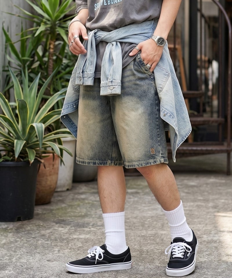 Philip Lumbang イージーデニムショートパンツ メンズ商品画像-2
