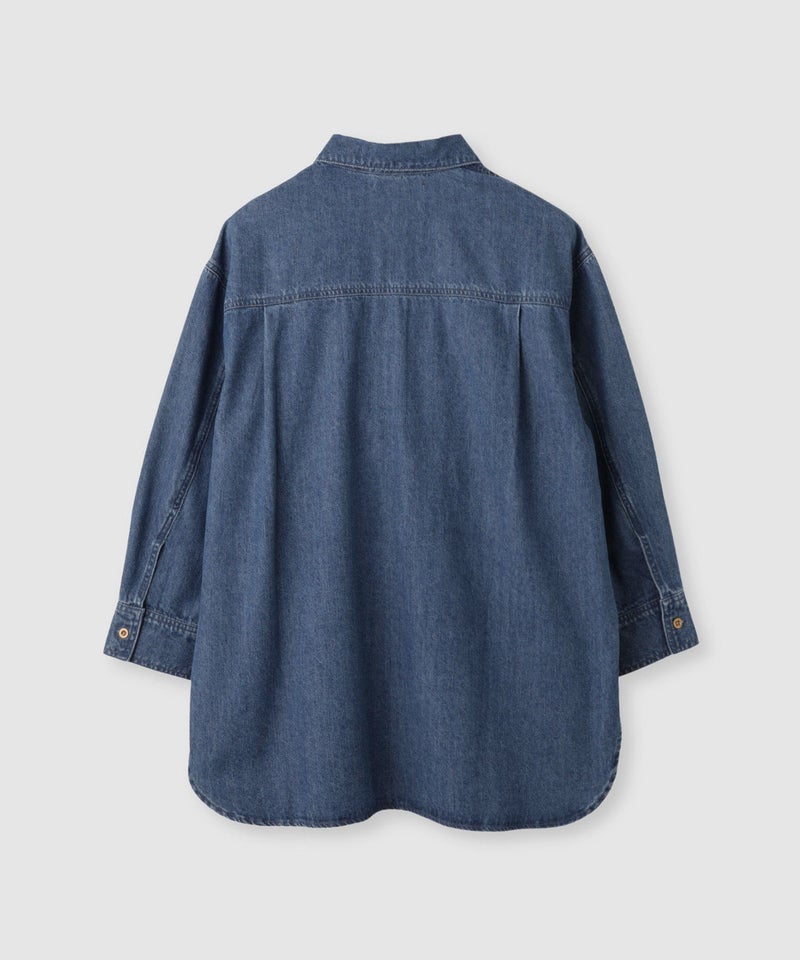 Idnes デニムスキッパーブラウス レディース商品画像-4