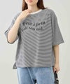 Idnes  ピンボーダーロゴTシャツ レディース メール便 対応商品商品サムネイル-5