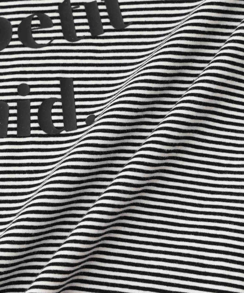 Idnes ピンボーダーロゴTシャツ レディース メール便 対応商品商品画像-8