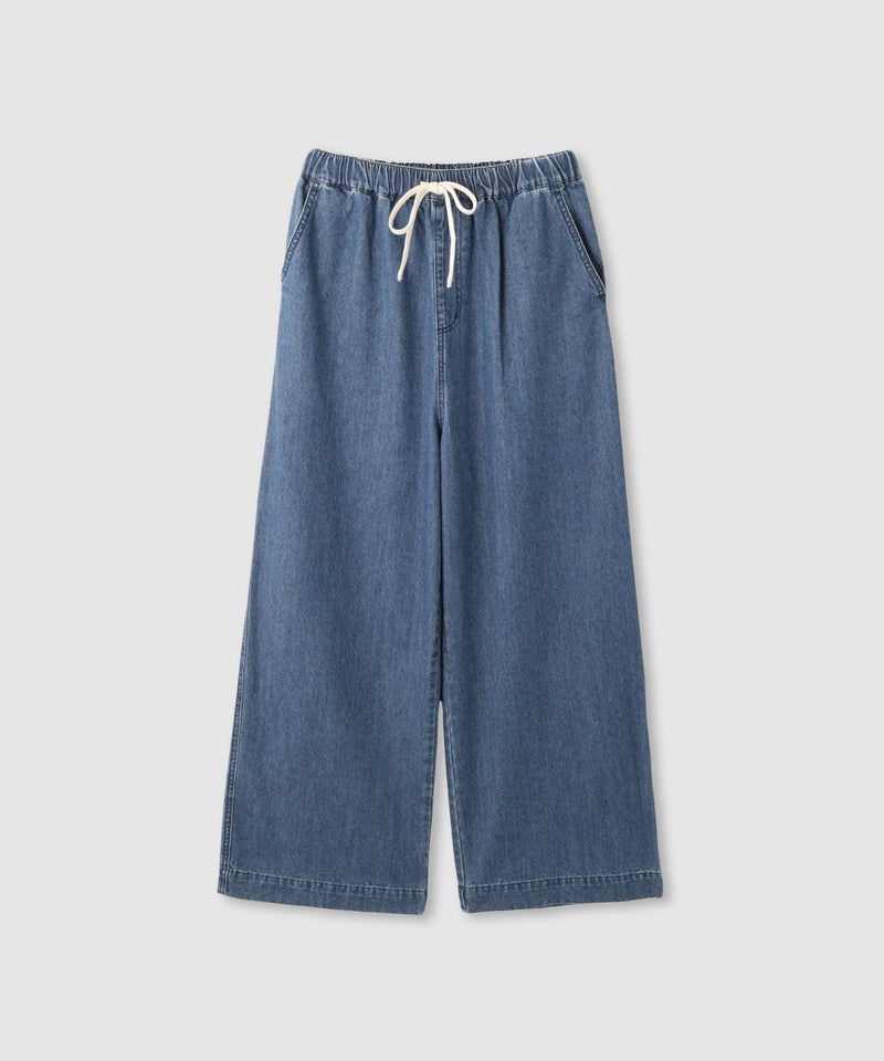 Idnes  デニムイージーワイドパンツ レディース商品画像-2