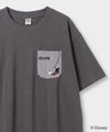 Disney ミッキーマウス / ニットポケット刺繍半袖Tシャツ メンズ メール便 対応商品商品サムネイル-5