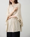 Free Nature  インドファブリック レーヨン袖フリルブラウス レディース商品サムネイル-2