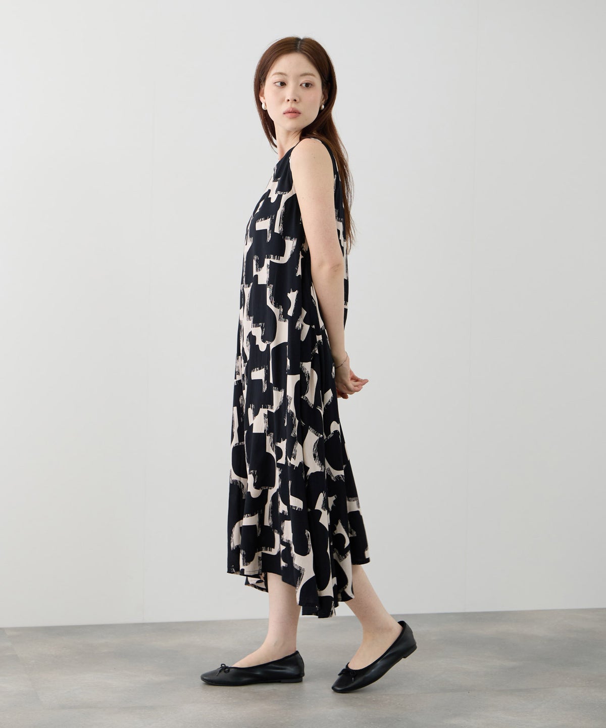 Free Nature インドファブリック レーヨンAラインワンピース レディース