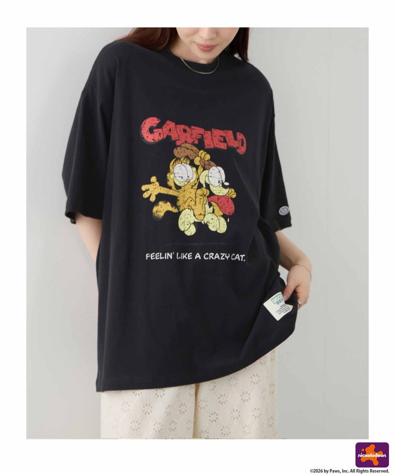 DISCUS×Garfield アソートグラフィックプリント クルーネック半袖Tシャツ レディース メール便 対応商品商品画像-2