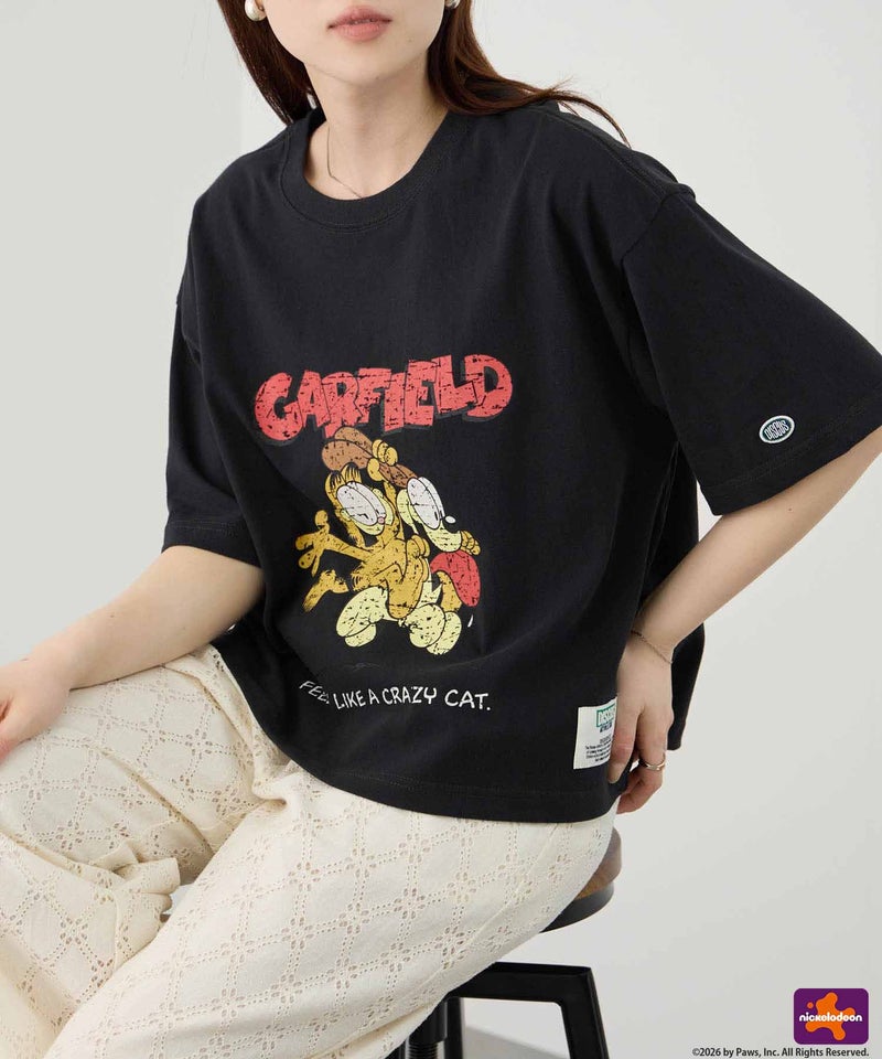 DISCUS×Garfield アソートグラフィックプリント クルーネック半袖Tシャツ レディース メール便 対応商品商品画像-9