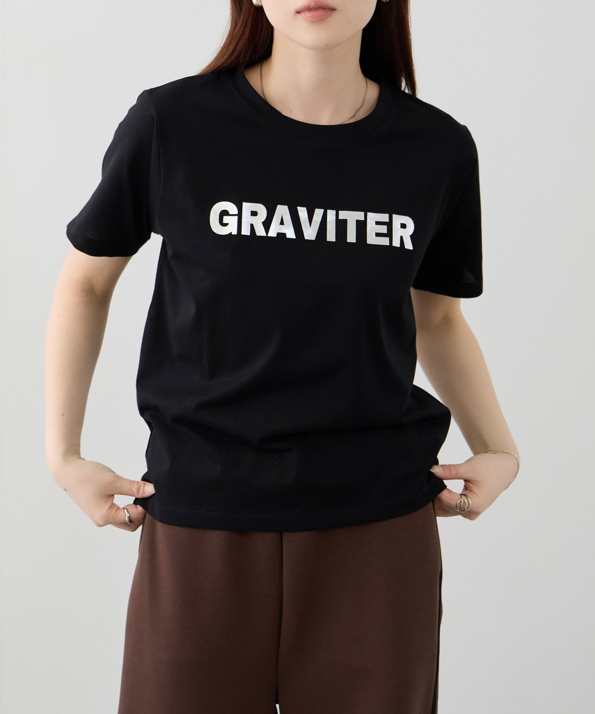 NAVY SARARI 箔プリントTシャツ レディース メール便 対応商品