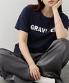 NAVY SARARI 箔プリントTシャツ レディース メール便 対応商品商品サムネイル-3