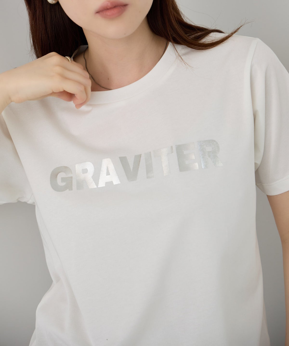 NAVY SARARI 箔プリントTシャツ レディース メール便 対応商品
