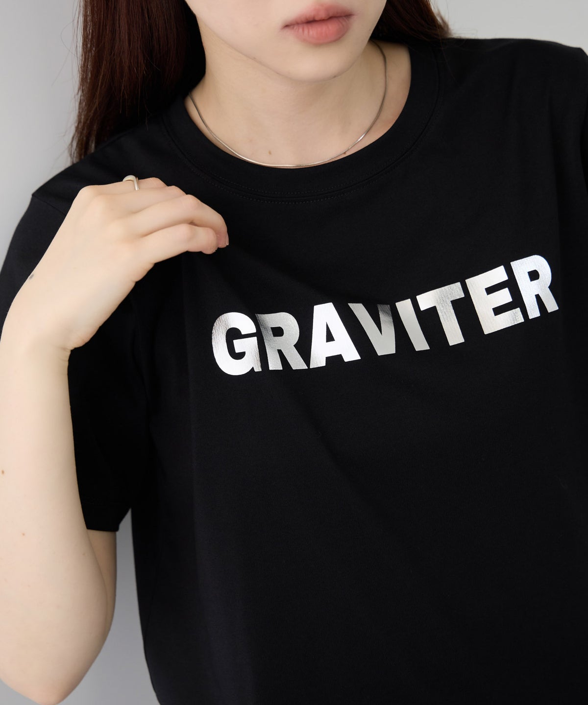 NAVY SARARI 箔プリントTシャツ レディース メール便 対応商品