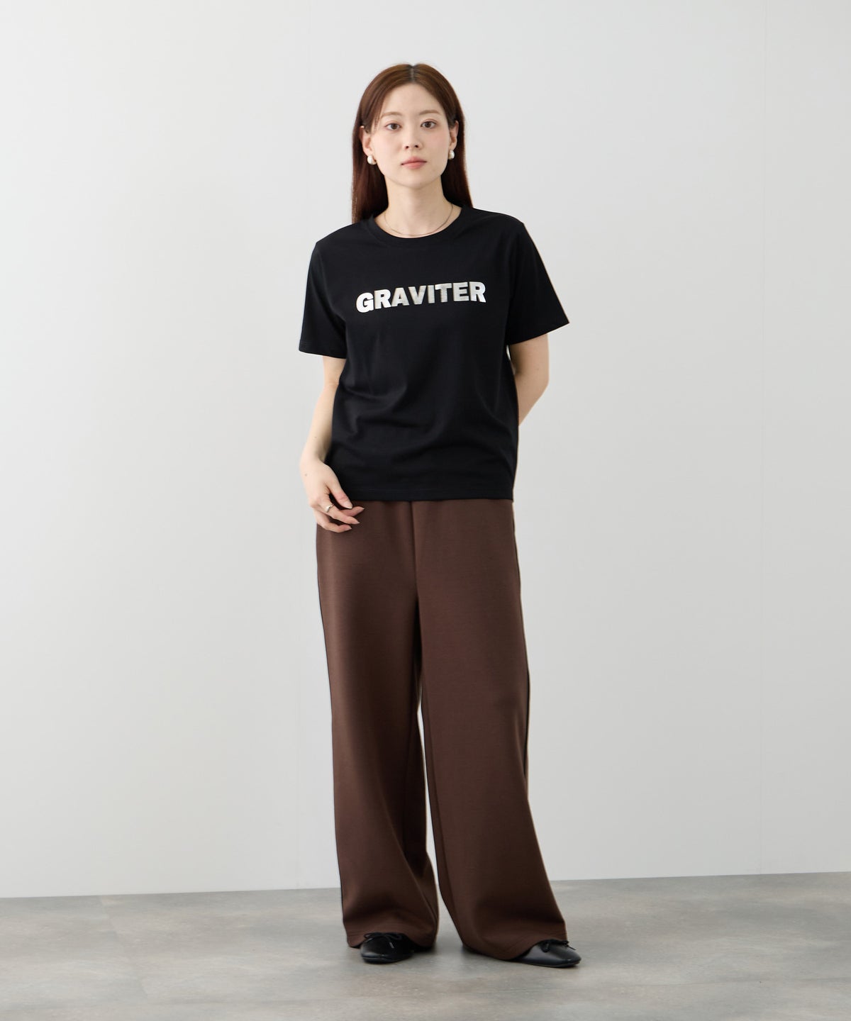 NAVY SARARI 箔プリントTシャツ レディース メール便 対応商品