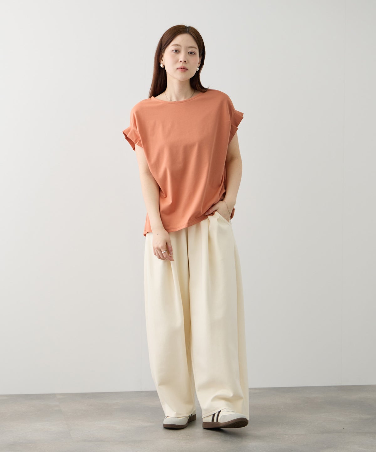 NAVY SARARI 袖タックプルオーバー レディース メール便 対応商品