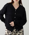 NAVY  SARARI Vネックカーディガン レディース商品サムネイル-2
