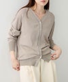 NAVY  SARARI Vネックカーディガン レディース商品サムネイル-3