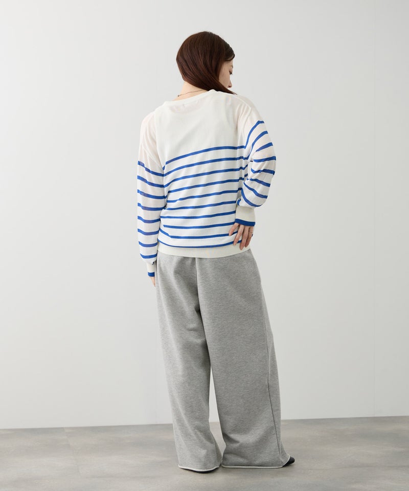 NAVY  SARARI Vネックカーディガン レディース商品画像-7