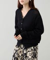 NAVY  SARARI Vネックカーディガン レディース商品サムネイル-8