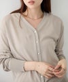 NAVY  SARARI Vネックカーディガン レディース商品サムネイル-11
