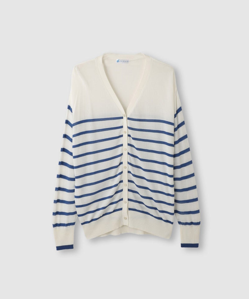 NAVY SARARI Vネックカーディガン レディース商品画像-13