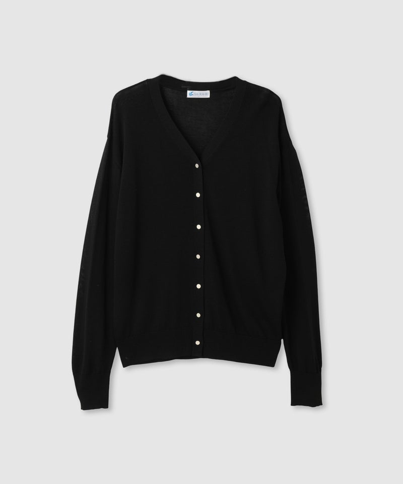 NAVY SARARI Vネックカーディガン レディース商品画像-14