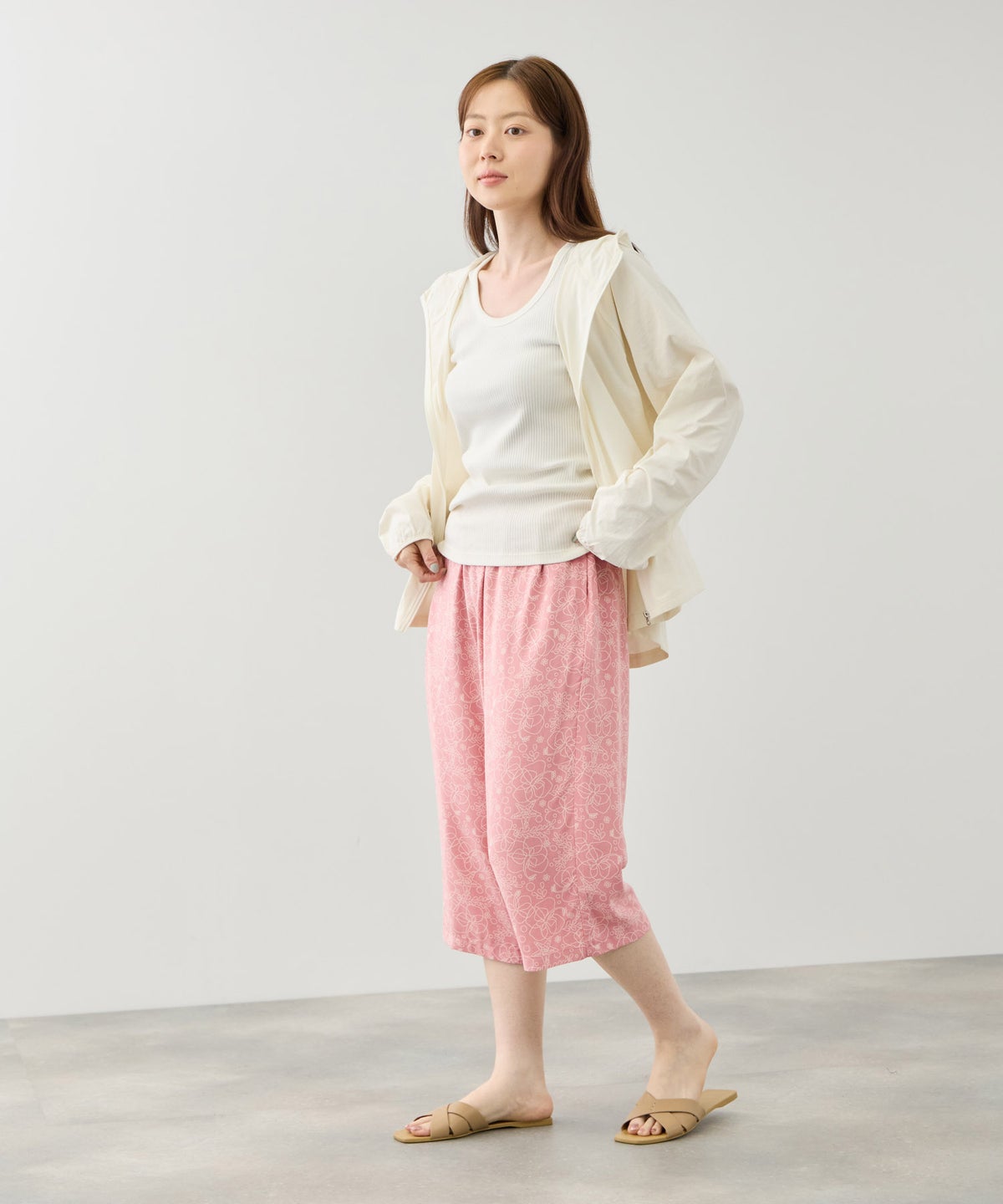 NAVY SARARI ステテコ 総柄 レディース