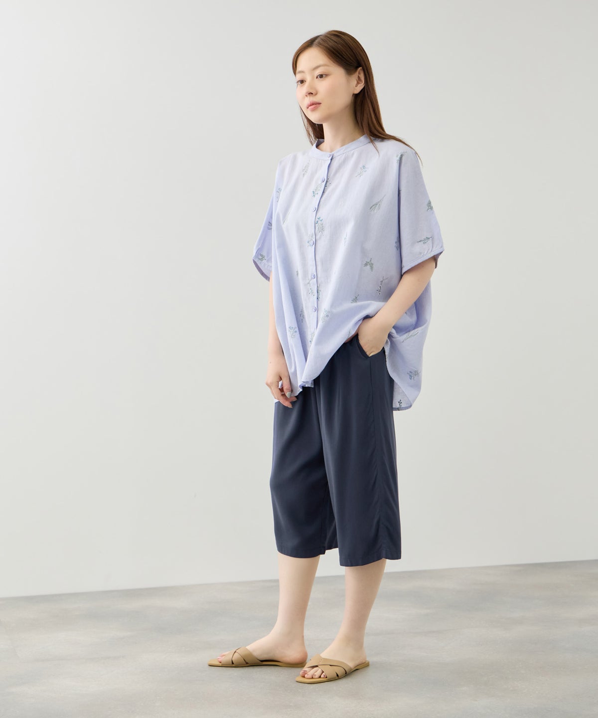NAVY SARARI ステテコ 無地 レディース
