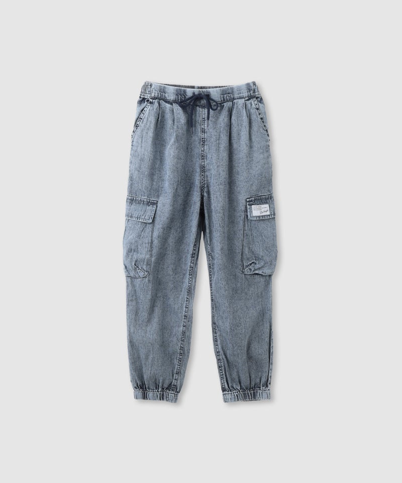 NAVY ライトオンスデニム イージーカーゴパンツ キッズ商品画像-1