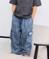NAVY ライトオンスデニム イージーカーゴパンツ キッズ商品サムネイル-1