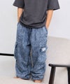 NAVY ライトオンスデニム イージーカーゴパンツ キッズ商品サムネイル-3