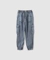 NAVY  ライトオンスデニム イージーカーゴパンツ キッズ商品サムネイル-3