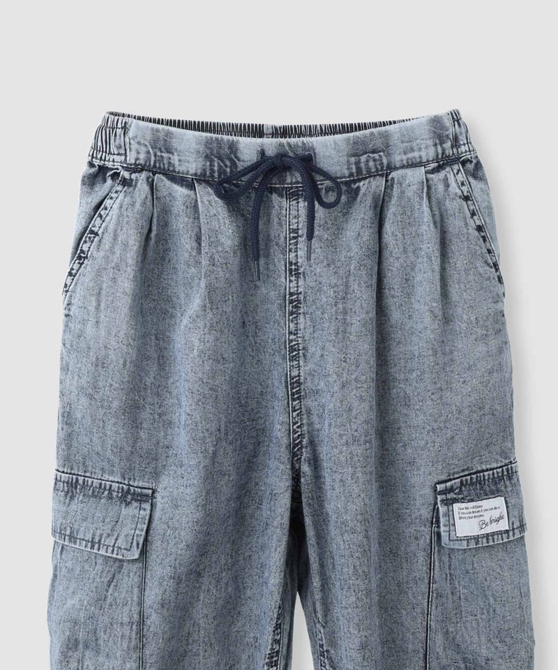 NAVY ライトオンスデニム イージーカーゴパンツ キッズ商品画像-4