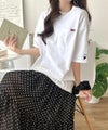 Classical Elf　《JaVaジャバコラボ》男女でお揃いできちゃう！バックプリントで差がつく個性派T♪ 裾スピンドル フロッキーバックプリントビッグTシャツ商品サムネイル-6