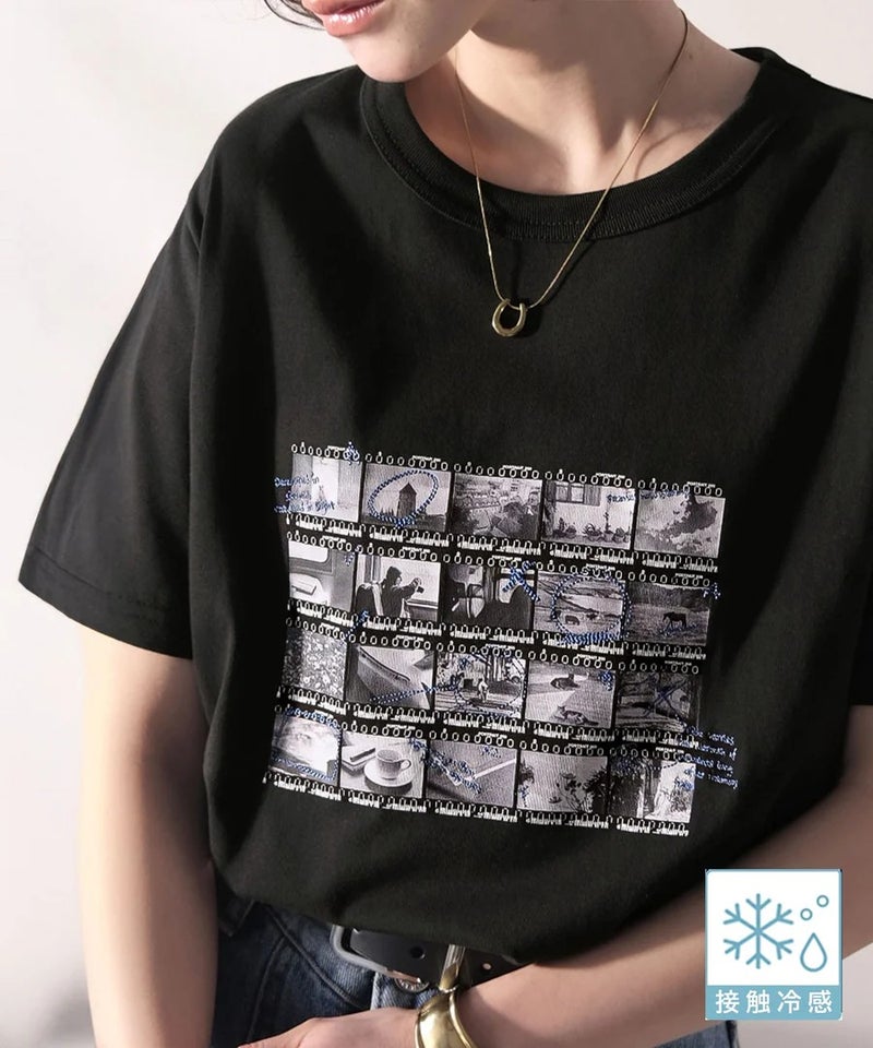 Classical Elf 【接触冷感機能付き】ただのTシャツじゃ、終わらない。フィルムネガフォトプリント×ラクガキ刺繍Tシャツ(半袖)商品画像-1