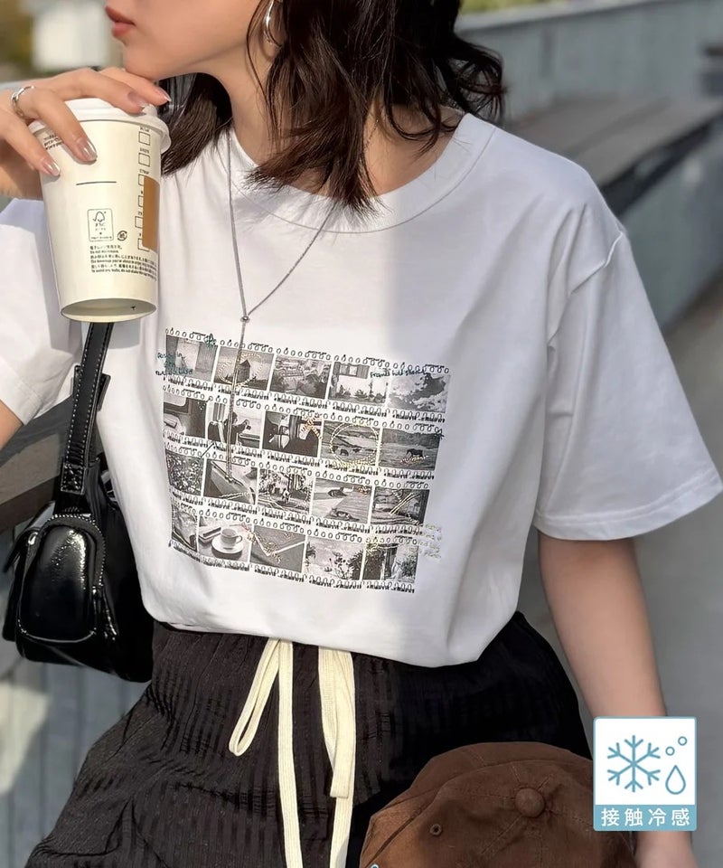 Classical Elf 【接触冷感機能付き】ただのTシャツじゃ、終わらない。フィルムネガフォトプリント×ラクガキ刺繍Tシャツ(半袖)商品画像-2