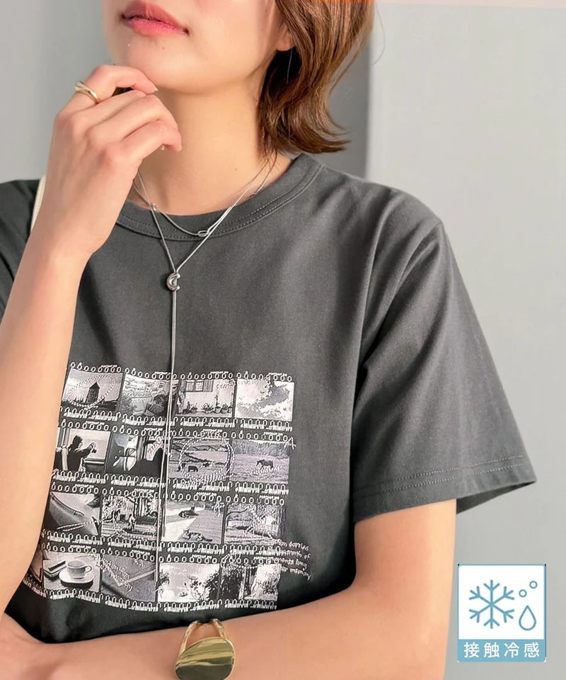 Classical Elf　【接触冷感機能付き】ただのTシャツじゃ、終わらない。フィルムネガフォトプリント×ラクガキ刺繍Tシャツ（半袖）商品画像-3