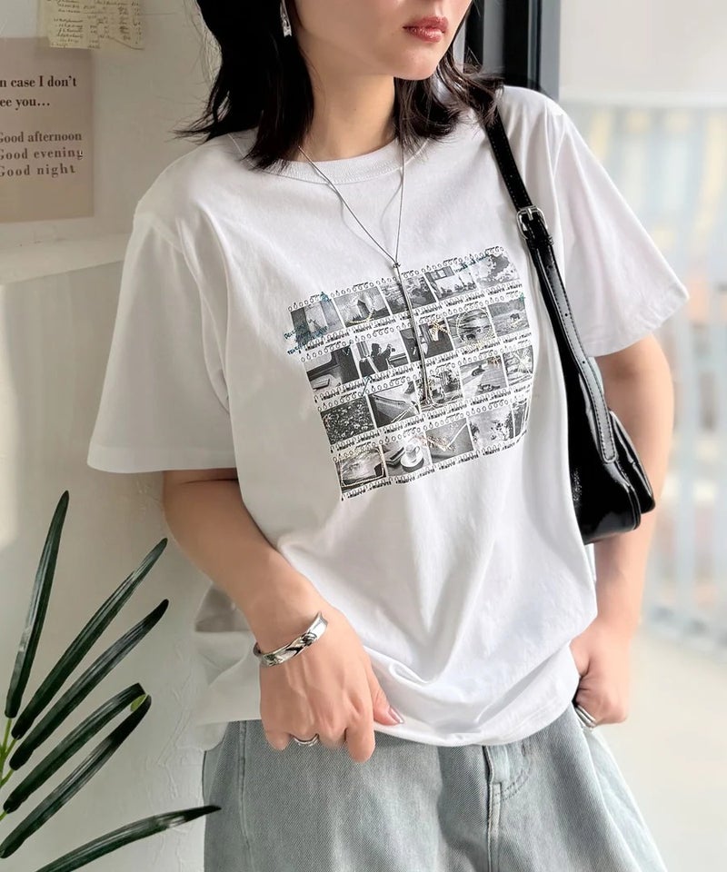 Classical Elf 【接触冷感機能付き】ただのTシャツじゃ、終わらない。フィルムネガフォトプリント×ラクガキ刺繍Tシャツ(半袖)商品画像-6