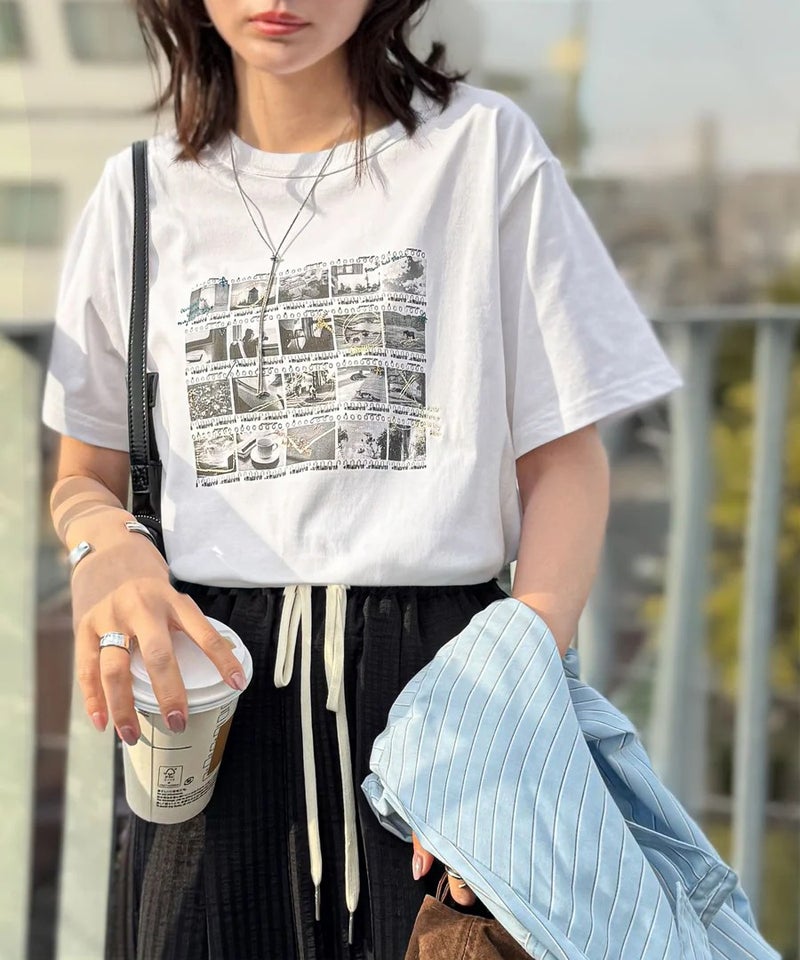 Classical Elf　【接触冷感機能付き】ただのTシャツじゃ、終わらない。フィルムネガフォトプリント×ラクガキ刺繍Tシャツ（半袖）商品画像-12